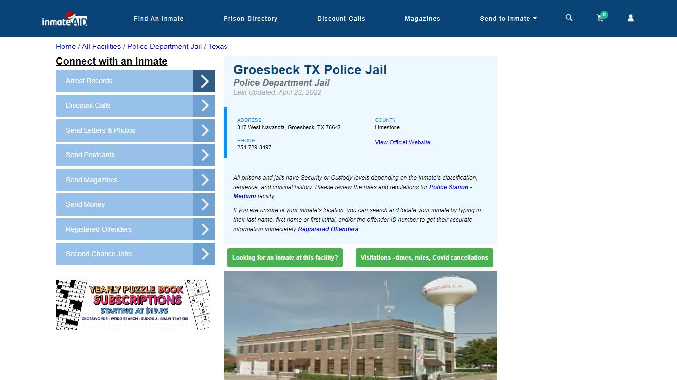 Groesbeck TX Police Jail & Inmate Search - Groesbeck, TX